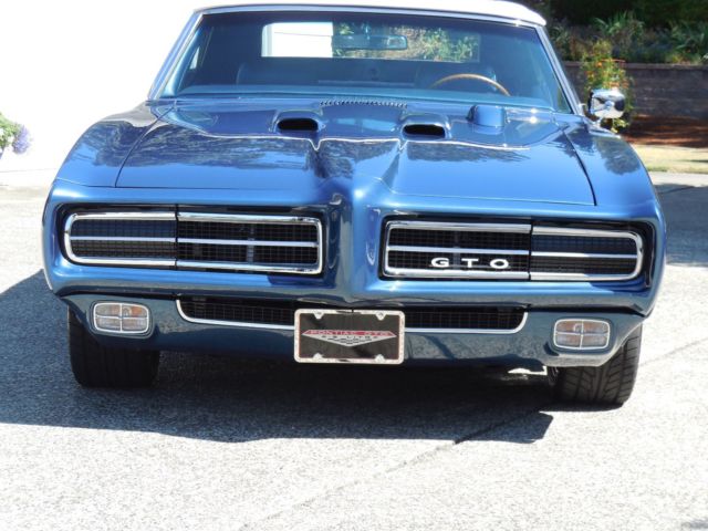 1969 Liberty Blue Pontiac GTO Convertible