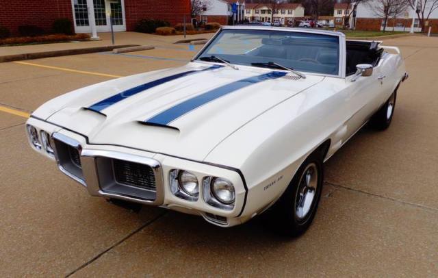 1969 White Pontiac Trans Am CONVERTIBLE