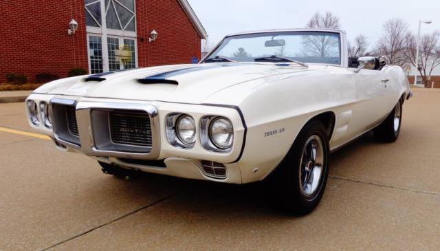 1969 White Pontiac Trans Am CONVERTIBLE