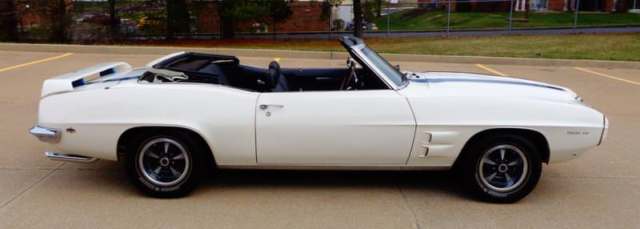 1969 White Pontiac Trans Am CONVERTIBLE