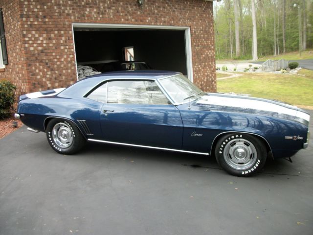 1969 Blue Chevrolet Camaro