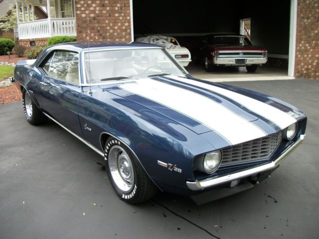 1969 Blue Chevrolet Camaro