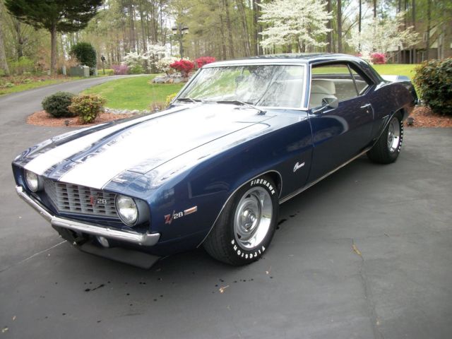 1969 Blue Chevrolet Camaro