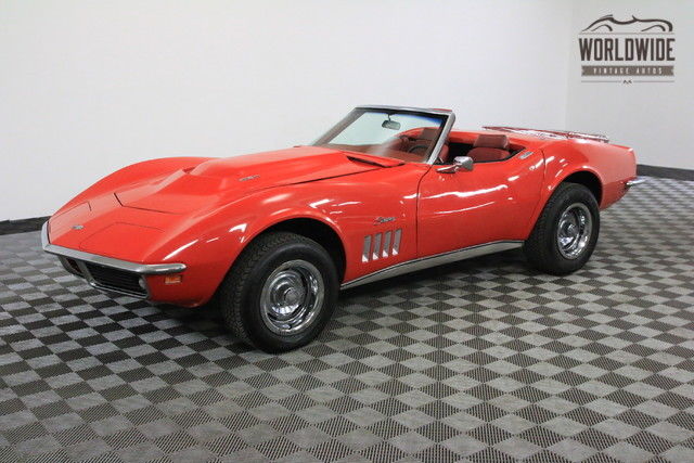 1969 Red Chevrolet Corvette Convertible