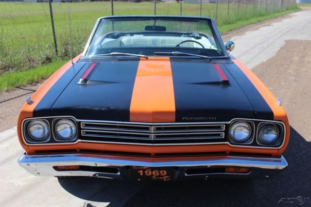 1969 Orange Plymouth Road Runner Convertible