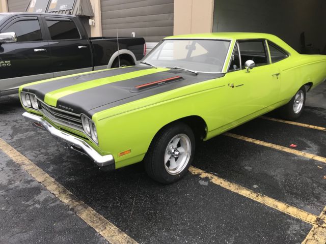 1969 Sublime green Plymouth Road Runner 2dr Sedan