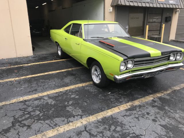 1969 Sublime green Plymouth Road Runner 2dr Sedan