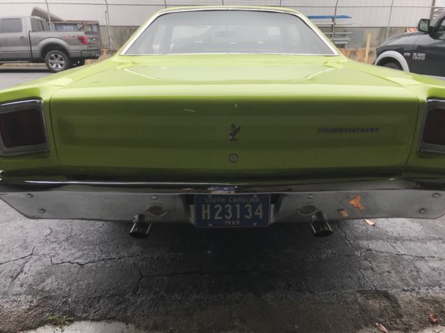 1969 Sublime green Plymouth Road Runner 2dr Sedan