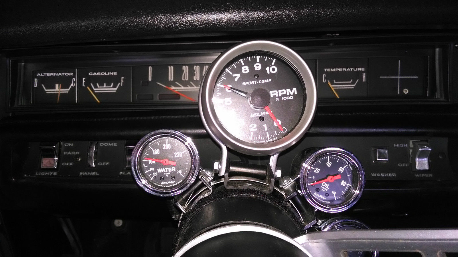 1969 Black and Gray Plymouth Road Runner post