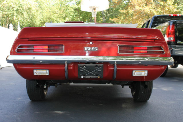 1969 Red Chevrolet Camaro RS Convertible