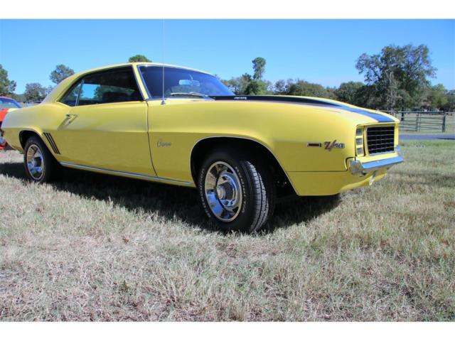 1969 Yellow Chevrolet Camaro Coupe