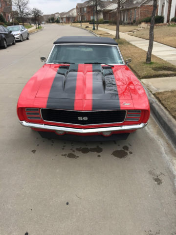 1969 Red Chevrolet Camaro Convertible