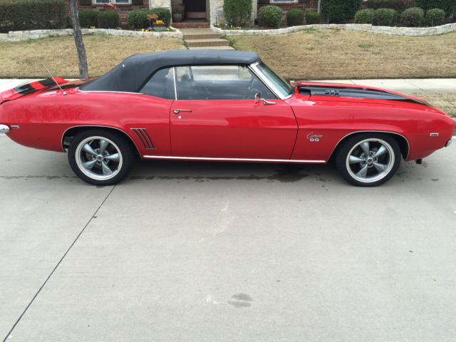 1969 Red Chevrolet Camaro Convertible