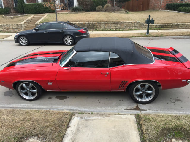 1969 Red Chevrolet Camaro Convertible