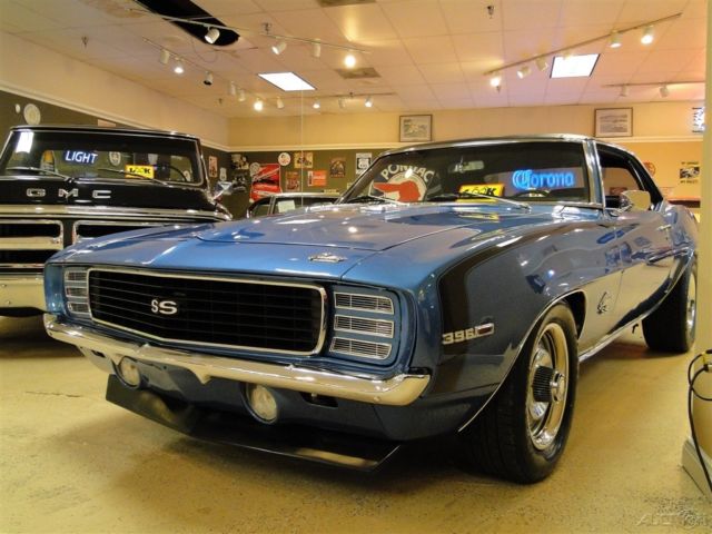 1969 Blue Chevrolet Camaro