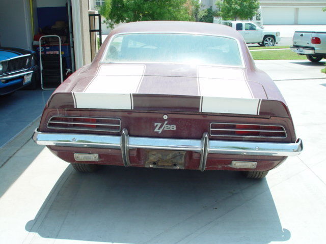 1969 Burgundy Chevrolet Camaro