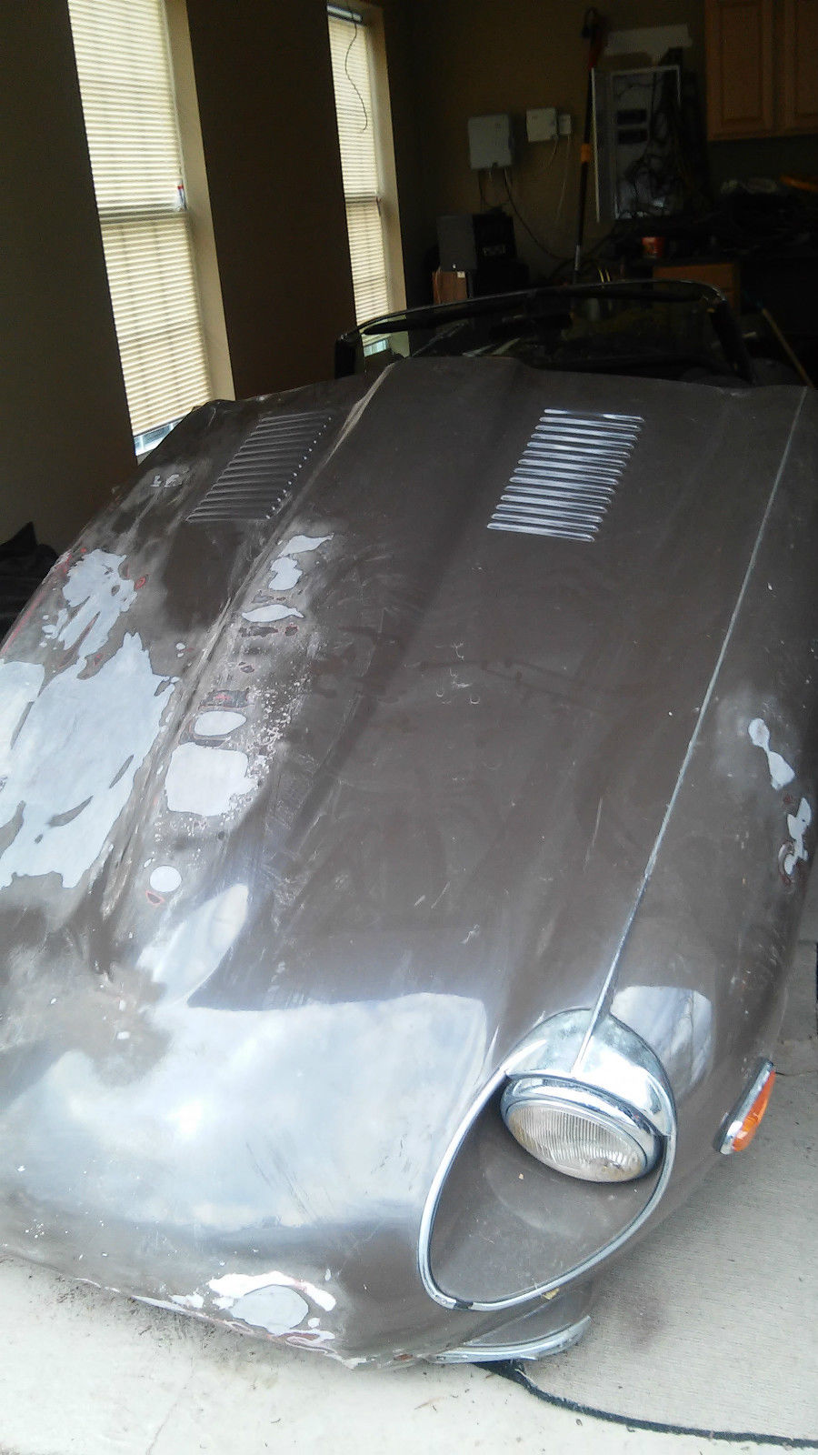 1969 Gray Jaguar E-Type Convertible