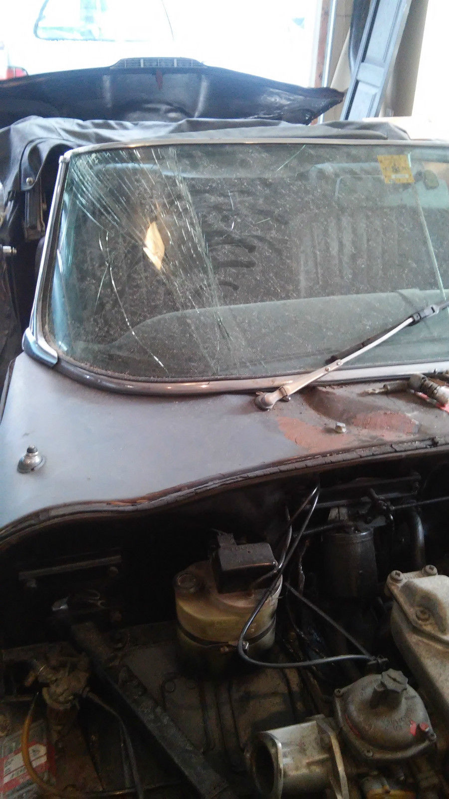 1969 Gray Jaguar E-Type Convertible