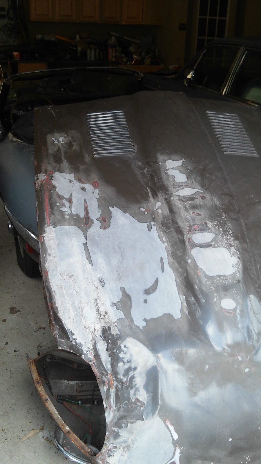 1969 Gray Jaguar E-Type Convertible