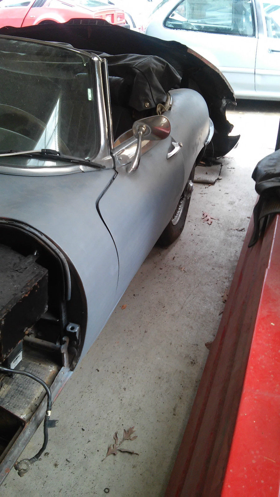1969 Gray Jaguar E-Type Convertible