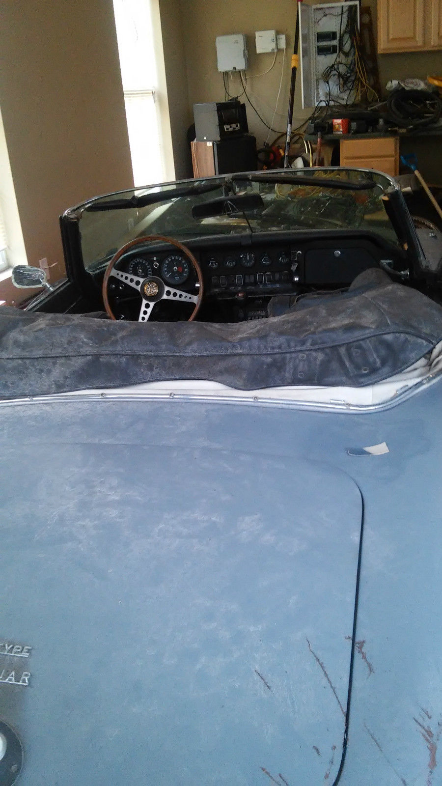 1969 Gray Jaguar E-Type Convertible