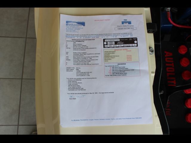 1969 White Ford Mustang Coupe