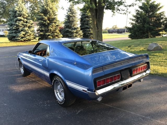 1969 Blue Ford Mustang Fastback