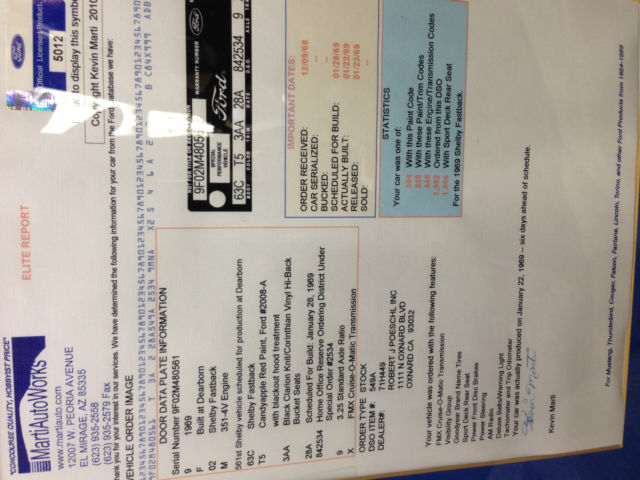 1969 Red Ford Mustang Fastback