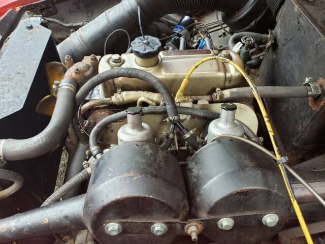 1969 Red Austin Healey Sprite Convertible