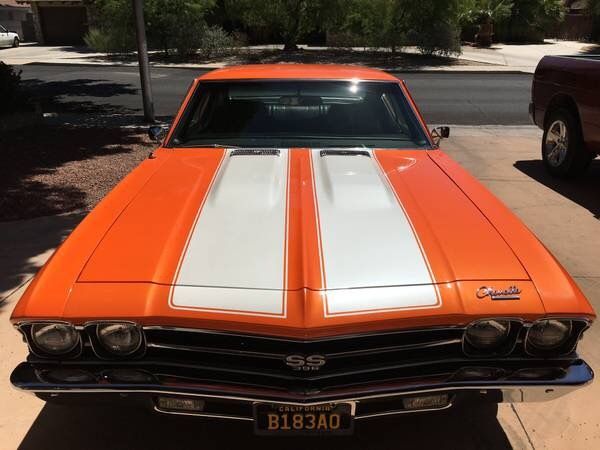 1969 Orange Chevrolet Chevelle Coupe