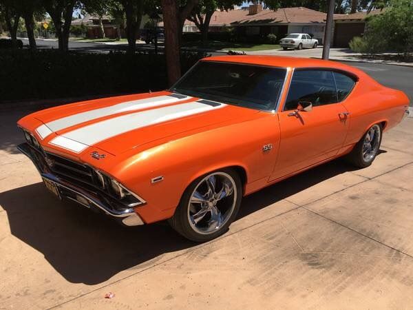 1969 Orange Chevrolet Chevelle Coupe
