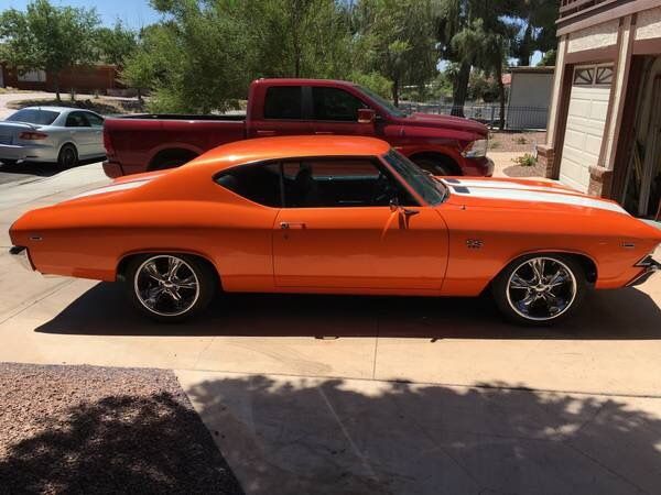 1969 Orange Chevrolet Chevelle Coupe