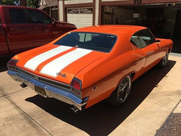 1969 Orange Chevrolet Chevelle Coupe