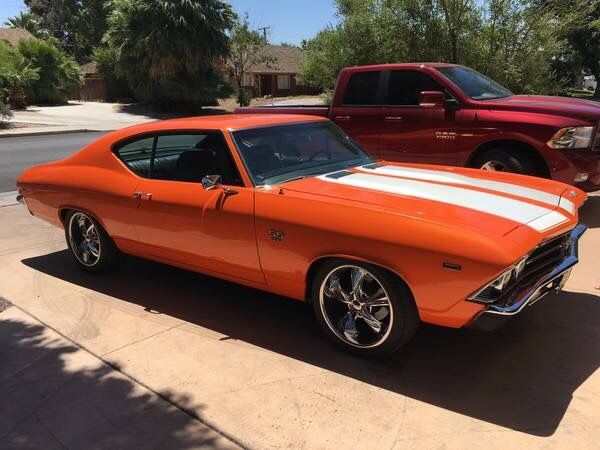 1969 Orange Chevrolet Chevelle Coupe
