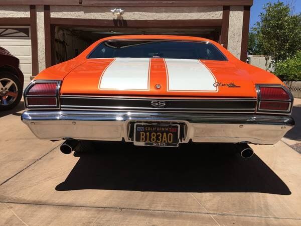 1969 Orange Chevrolet Chevelle Coupe