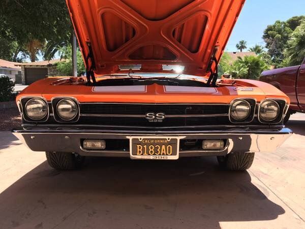1969 Orange Chevrolet Chevelle Coupe