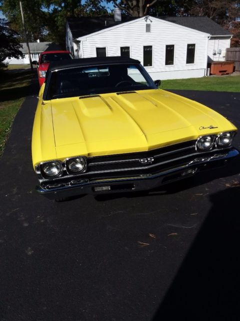 1969 Yellow Chevrolet Chevelle Convertible