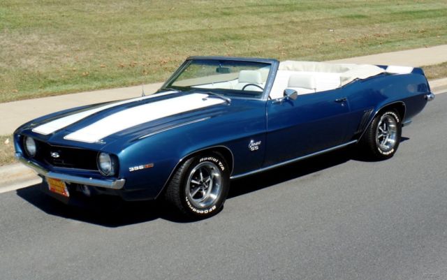 1969 Blue Chevrolet Camaro Convertible
