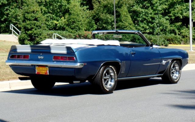 1969 Blue Chevrolet Camaro Convertible