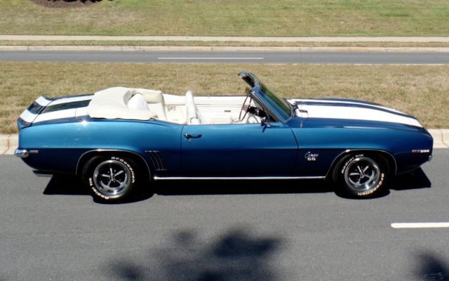 1969 Blue Chevrolet Camaro Convertible