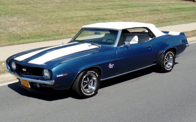 1969 Blue Chevrolet Camaro Convertible