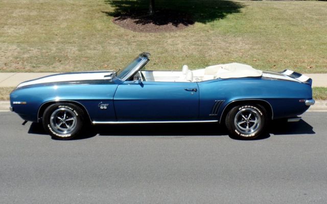 1969 Blue Chevrolet Camaro Convertible