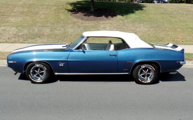 1969 Blue Chevrolet Camaro Convertible