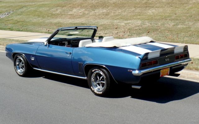 1969 Blue Chevrolet Camaro Convertible