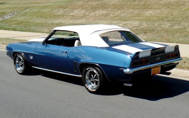 1969 Blue Chevrolet Camaro Convertible