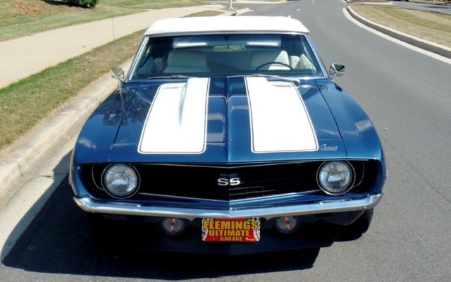 1969 Blue Chevrolet Camaro Convertible
