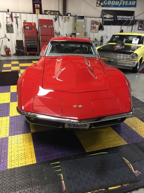 1969 Red and Black Chevrolet Corvette Coupe