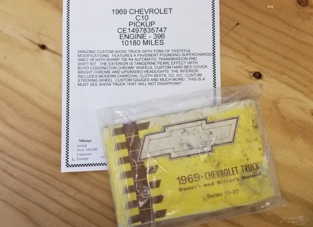 1969 Orange Chevrolet C-10 Pickup Truck