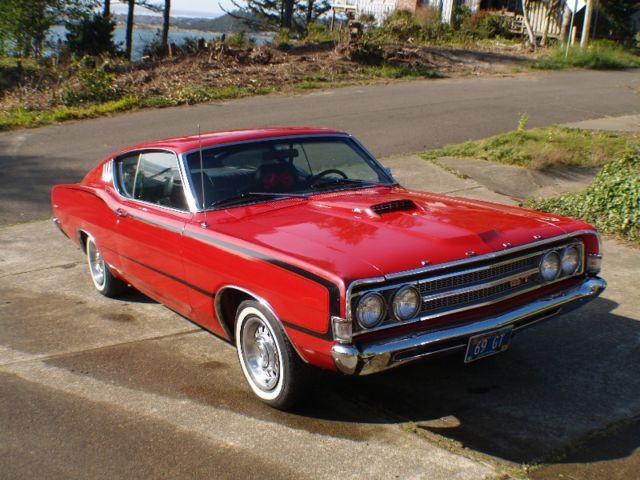 1969 Red Ford Torino Fastback