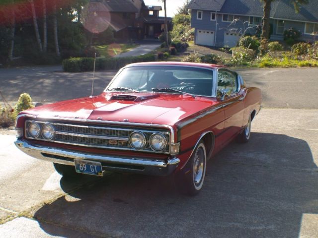 1969 Red Ford Torino Fastback